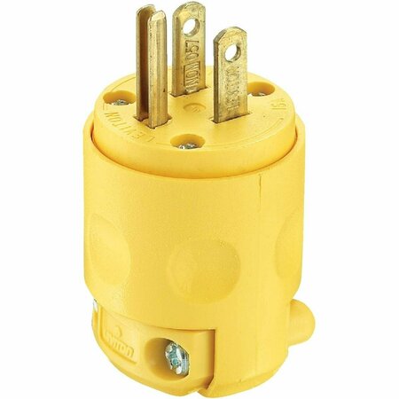 LEVITON 15A 125V 3-Wire 2-Pole Residential Grade Cord Plug, Yellow 000-515PV